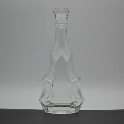 Fancy design 500ml diamond glass bottles
