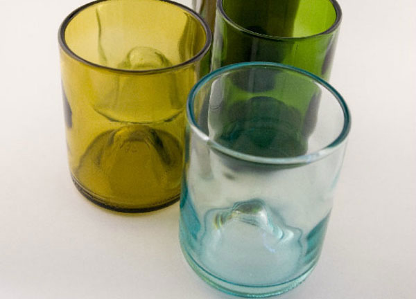 glass bottle recycling idea-water glass