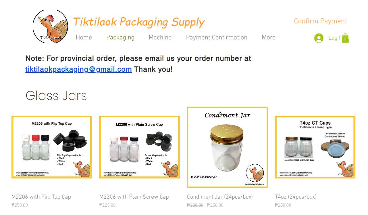 Tiktilaok Packaging Supply Bottles