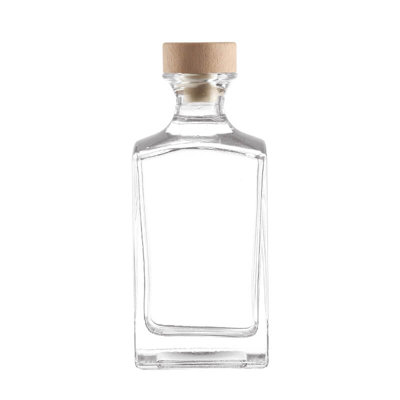 Decanter Glass Bottle with White Cap, 16 oz